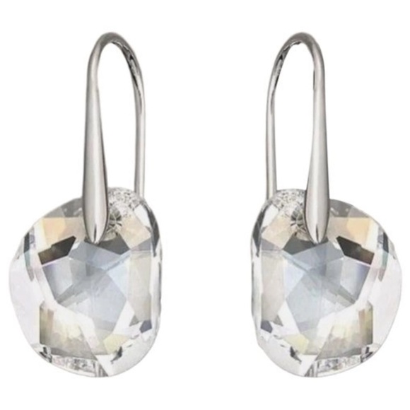 Swarovski Crystal Galet Pierced Drop Earrings Authentic